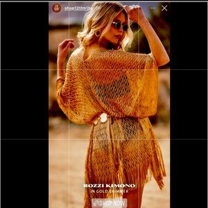 12th Tribe Rossi Gold Shimmer Kimono